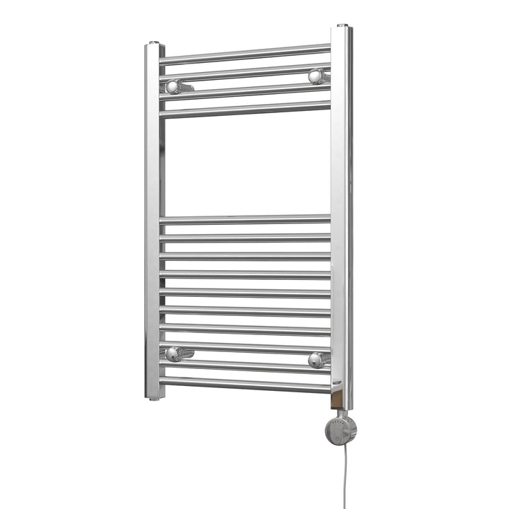 Zennor - Chrome Electric Towel Rail H800mm x W500mm Straight 200w Thermostatic