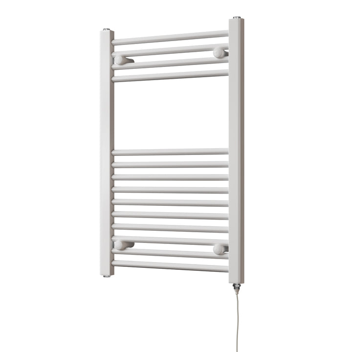 Zennor - White Electric Towel Rail H800mm x W500mm Straight 300w Standard