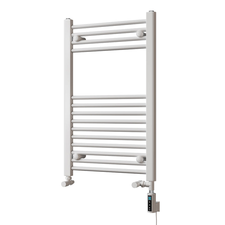 Zennor - White Dual Fuel Towel Rail H800mm x W500mm Thermostatic WIFI - Straight