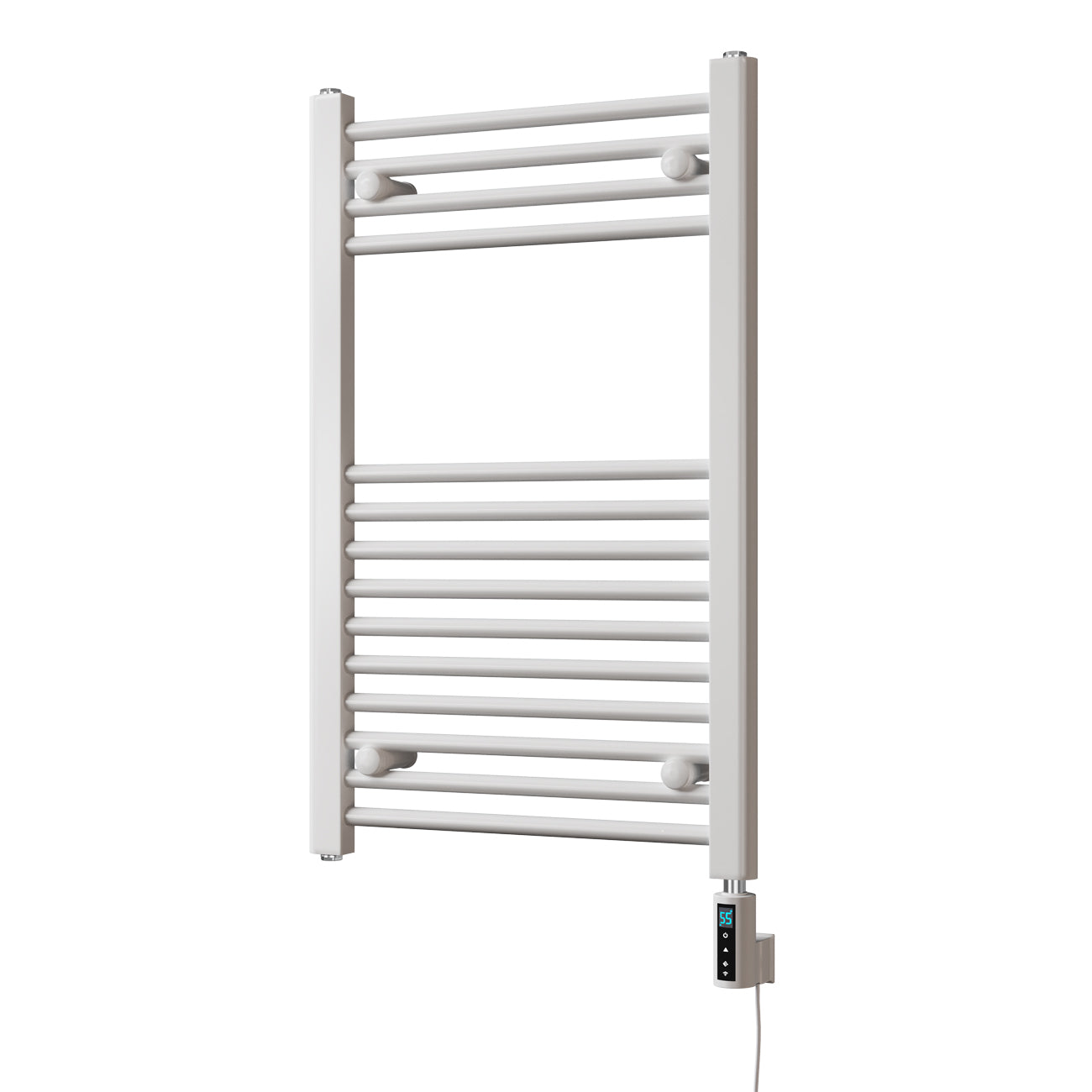 Zennor - White Electric Towel Rail H800mm x W500mm Straight 300w Thermostatic WIFI