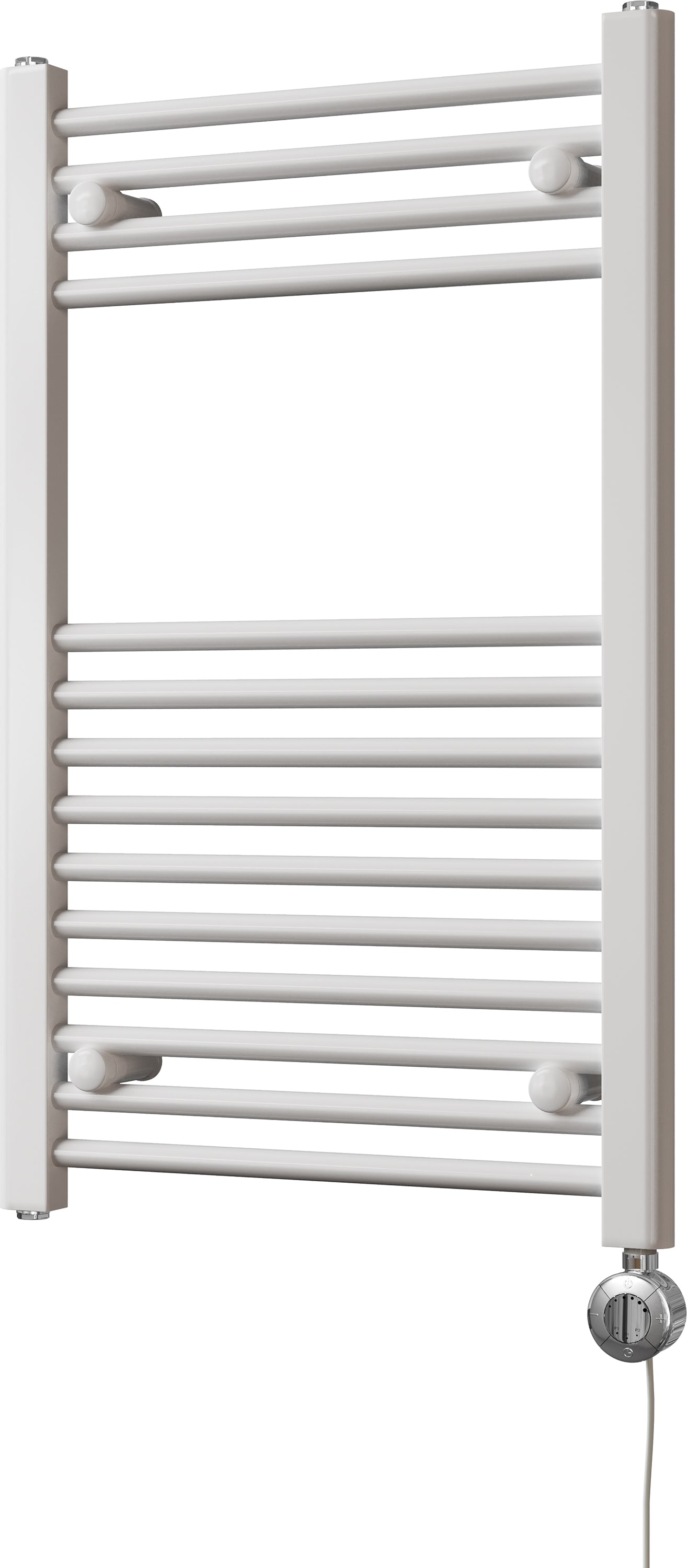 Zennor - White Electric Towel Rail H800mm x W500mm Straight 300w Thermostatic