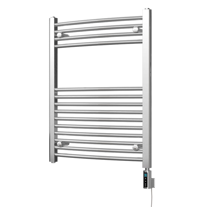 Zennor - Chrome Electric Towel Rail H800mm x W600mm Curved 200w Thermostatic WIFI