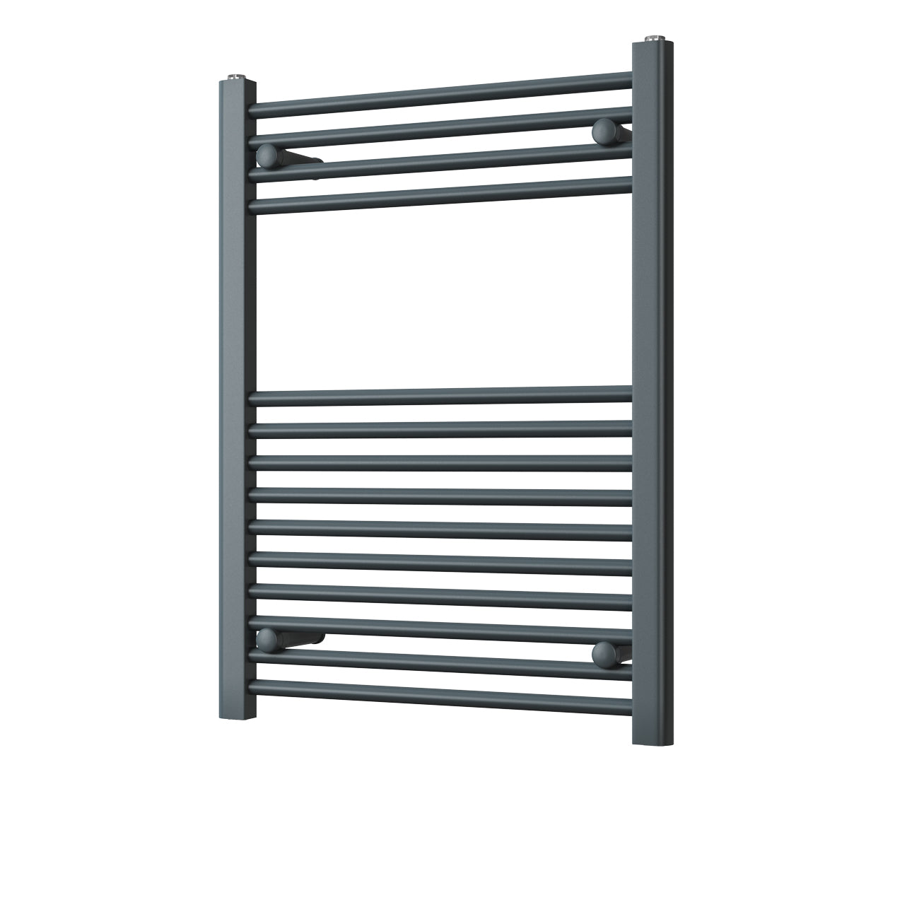 Zennor - Anthracite Heated Towel Rail - H800mm x W600mm - Straight
