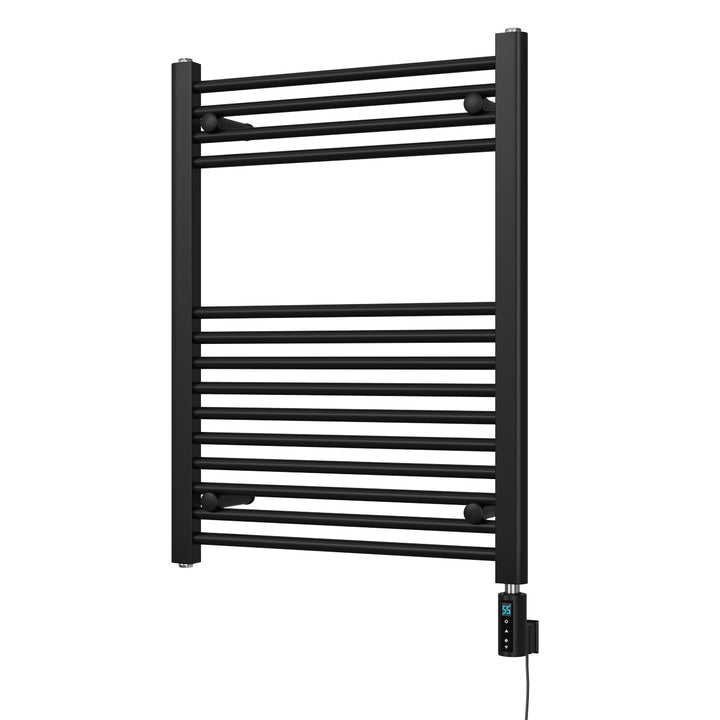 Zennor - Black Electric Towel Rail H800mm x W600mm Straight 400w Thermostatic WIFI