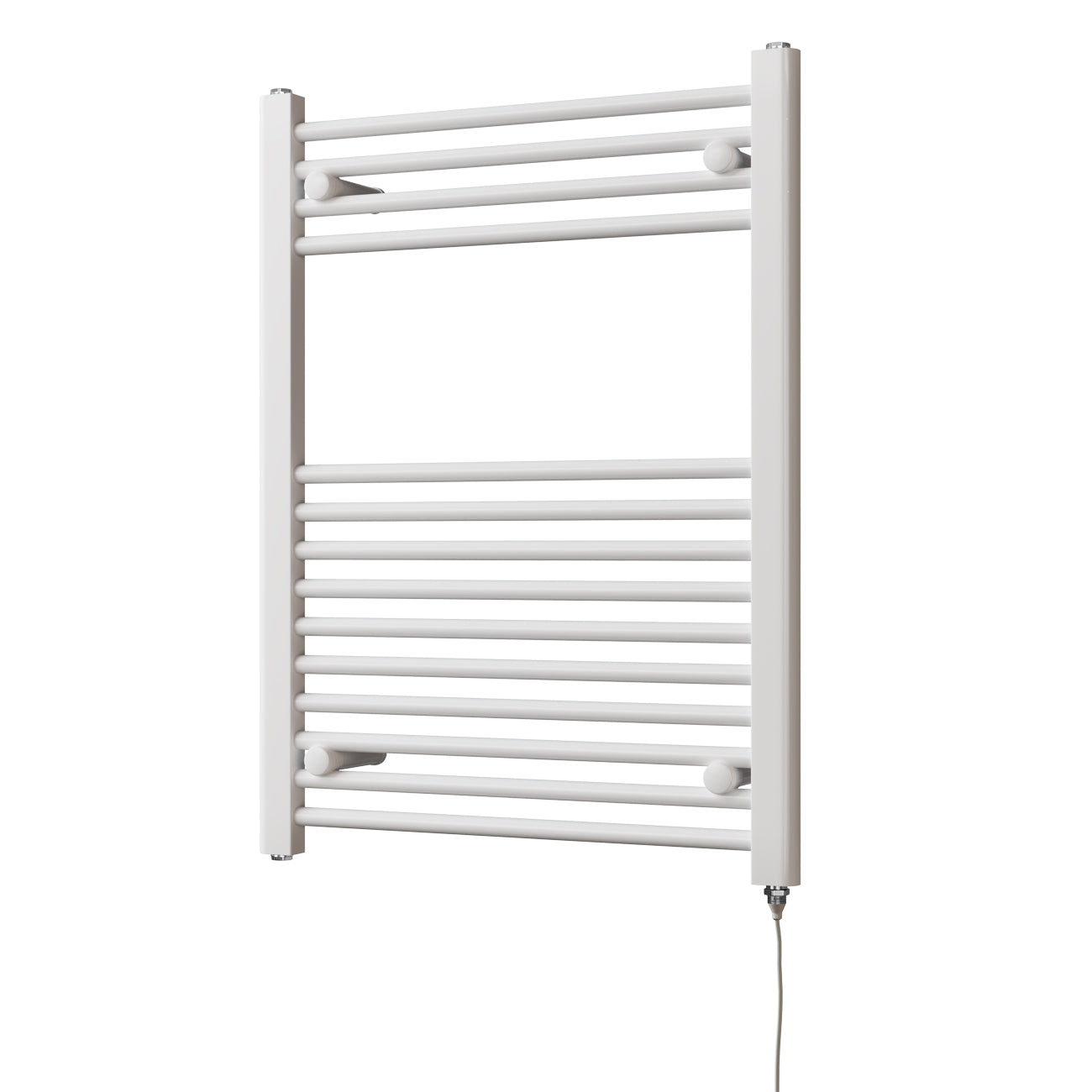 Zennor - White Electric Towel Rail H800mm x W600mm Straight 400w Standard