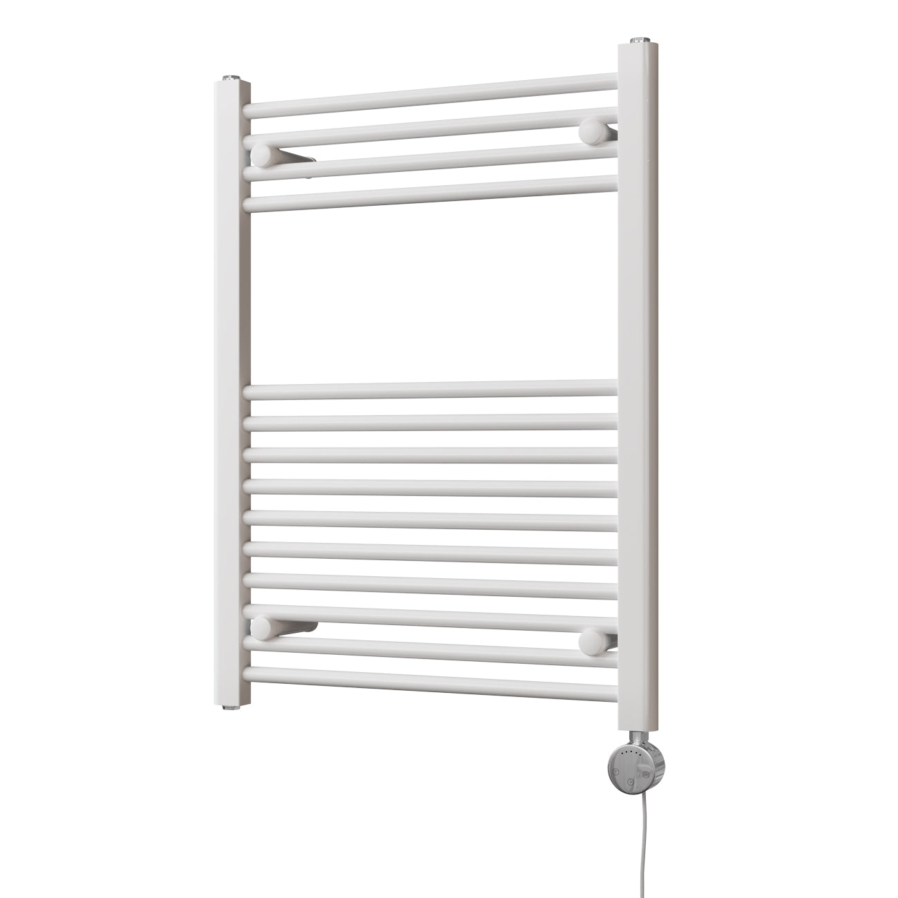 Zennor - White Electric Towel Rail H800mm x W600mm Straight 400w Thermostatic