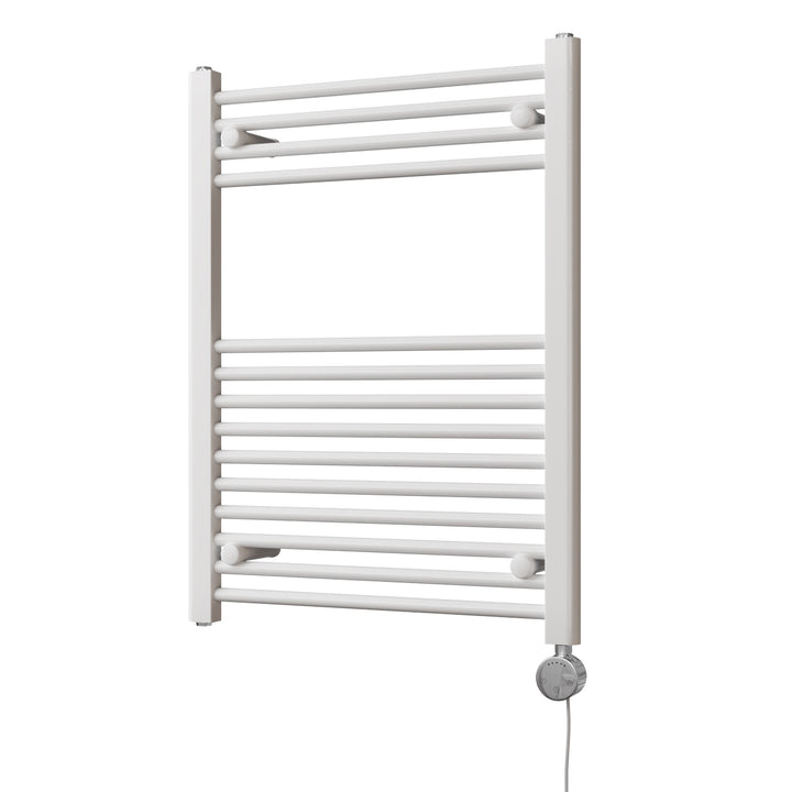 Zennor - White Electric Towel Rail H800mm x W600mm Straight 400w Thermostatic