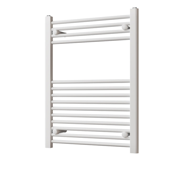 Zennor - White Heated Towel Rail - H800mm x W600mm - Straight