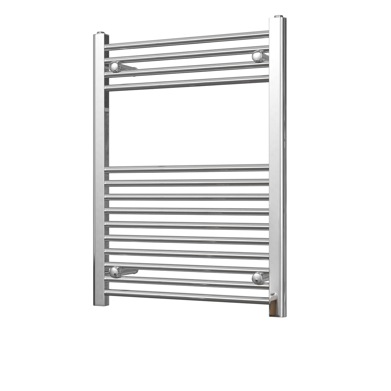 Zennor - Chrome Heated Towel Rail - H800mm x W600mm - Straight