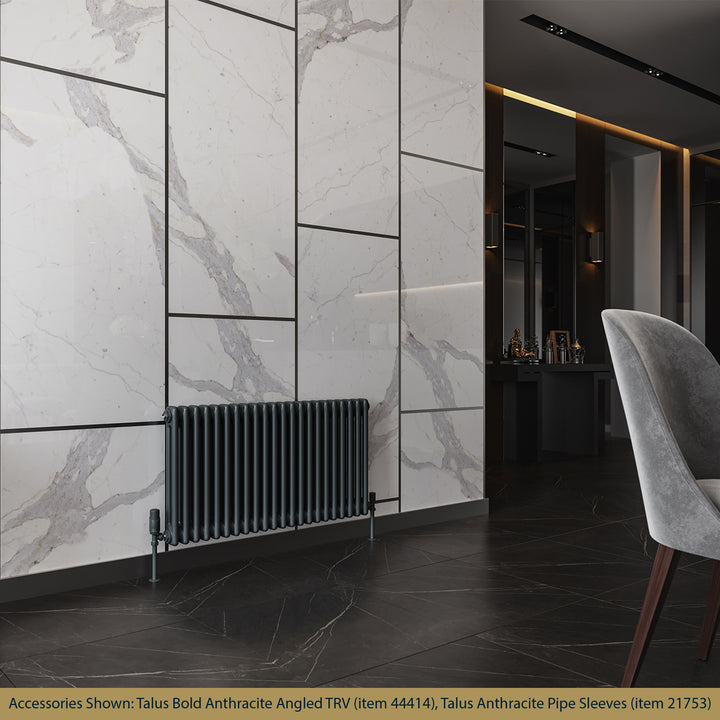 Alpha - Anthracite Column Radiator H500mm x W988mm 2 Column - Feet Included