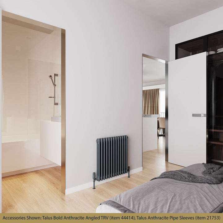Alpha - Anthracite Column Radiator H600mm x W592mm 2 Column - Feet Included
