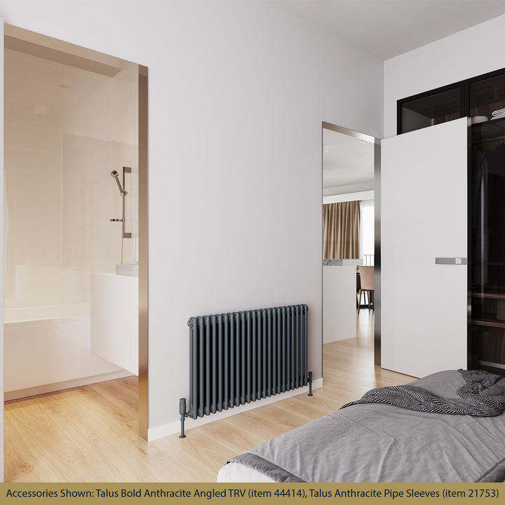 Alpha - Anthracite Column Radiator H600mm x W988mm 2 Column - Feet Included