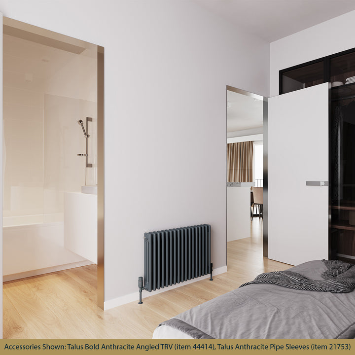 Alpha - Anthracite Column Radiator H500mm x W777mm 3 Column - Feet Included