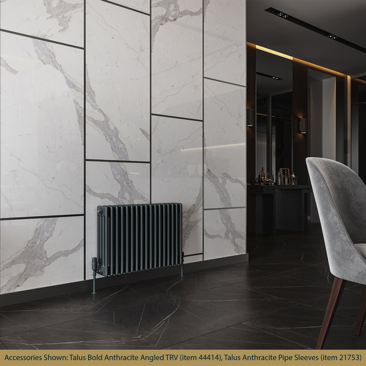 Alpha - Anthracite Column Radiator H500mm x W768mm 4 Column - Feet Included