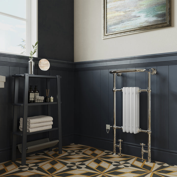 Arundel - Traditional Dual Fuel Towel Rail H963mm x W493mm Standard - Floor Standing