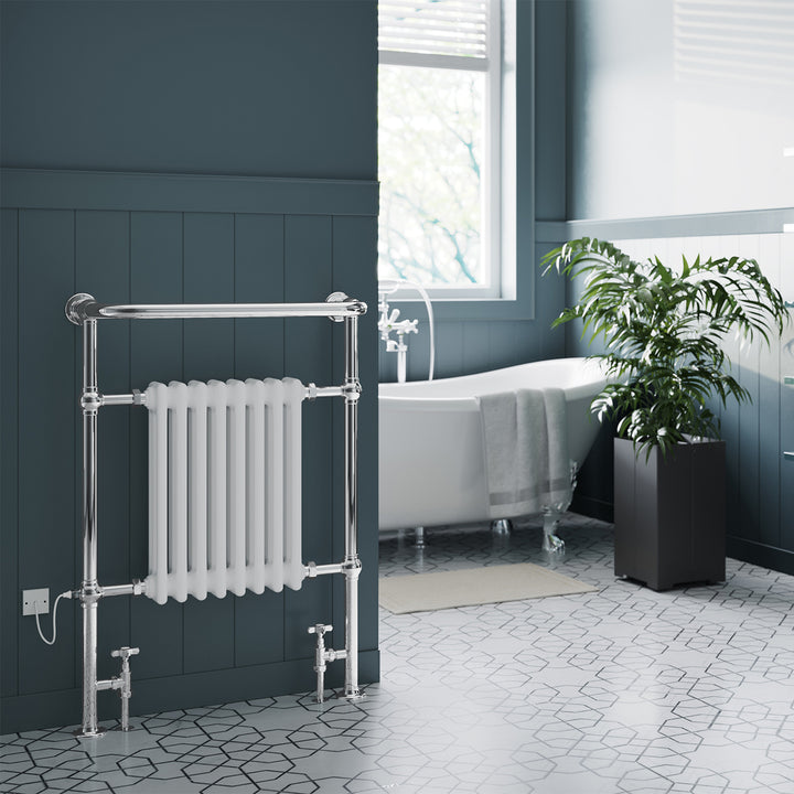 Arundel - Traditional Dual Fuel Towel Rail H963mm x W673mm Standard - Floor Standing