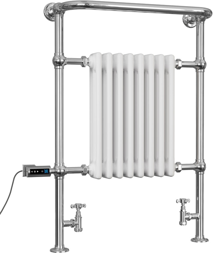 Arundel - Traditional Dual Fuel Towel Rail H963mm x W673mm Thermostatic WIFI - Floor Standing