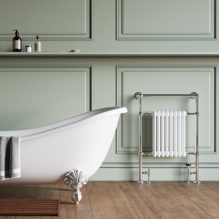 Adisham - Traditional Towel Radiator - H963mm x W673mm - Floor Standing