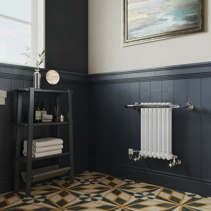 Aydon - Traditional Dual Fuel Towel Rail H491mm x W623mm Standard - Wall Mounted