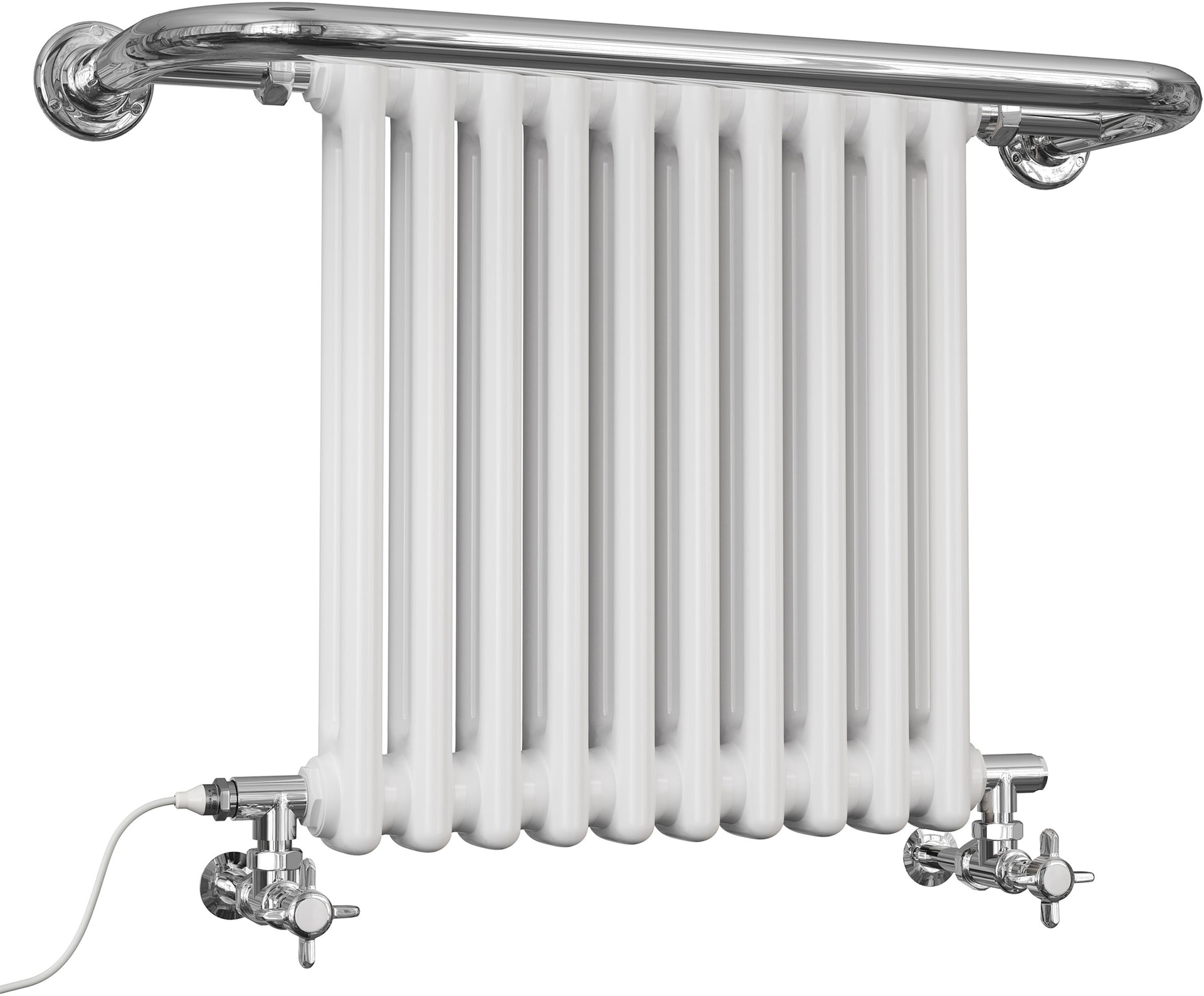 Aydon - Traditional Dual Fuel Towel Rail H491mm x W741mm Standard - Wall Mounted
