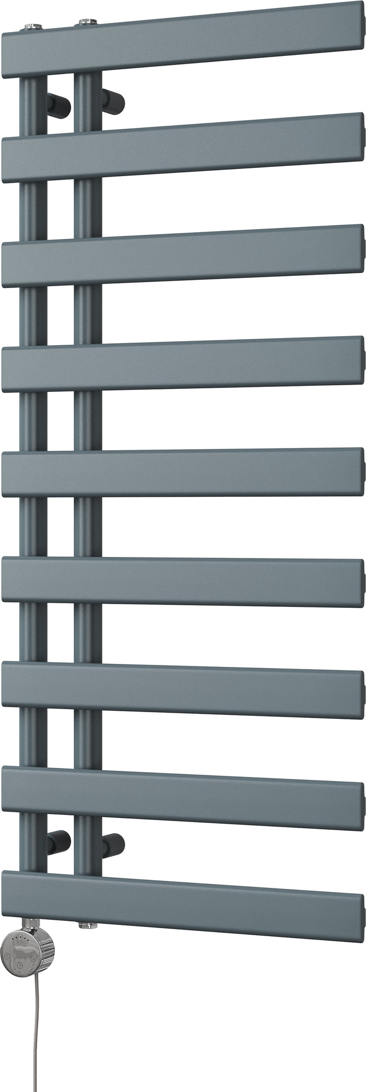 Agar - Anthracite Electric Towel Rail H1156mm x W500mm 600w Thermostatic