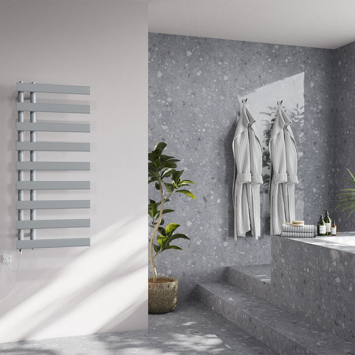 Agar - Silver Electric Towel Rail H1156mm x W500mm 500w Standard