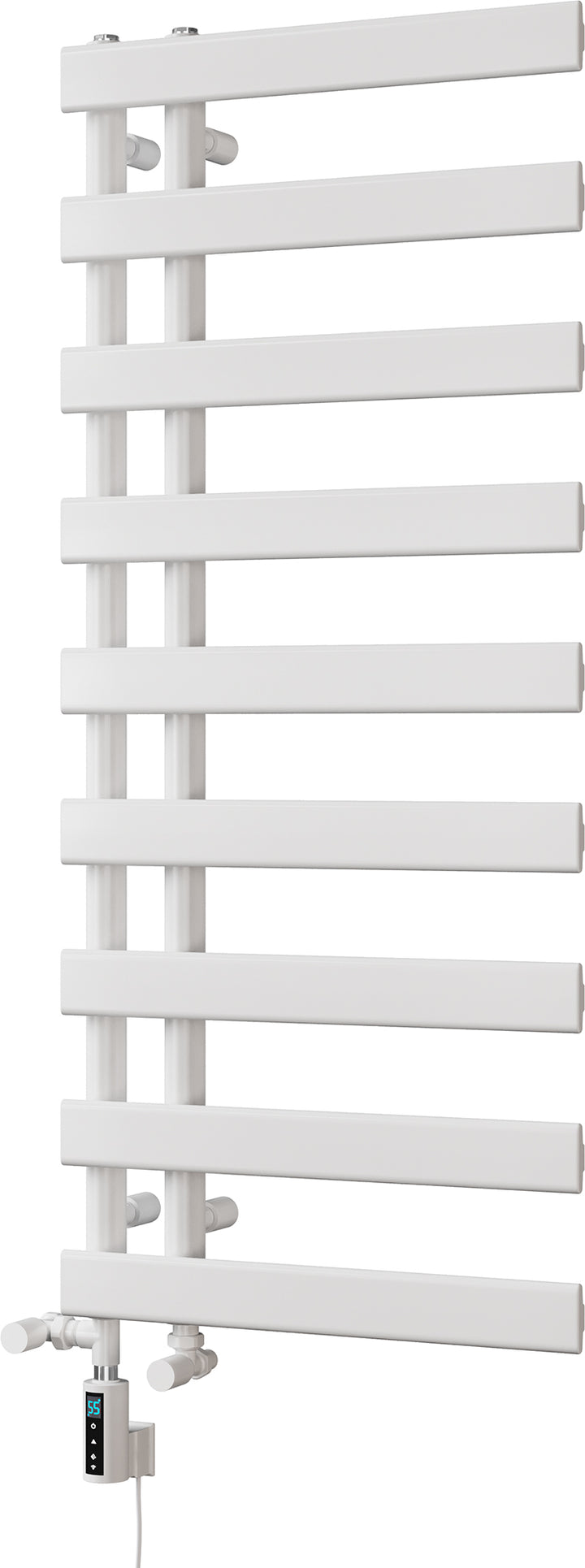Agar - White Dual Fuel Towel Rail H1156mm x W500mm Thermostatic WIFI