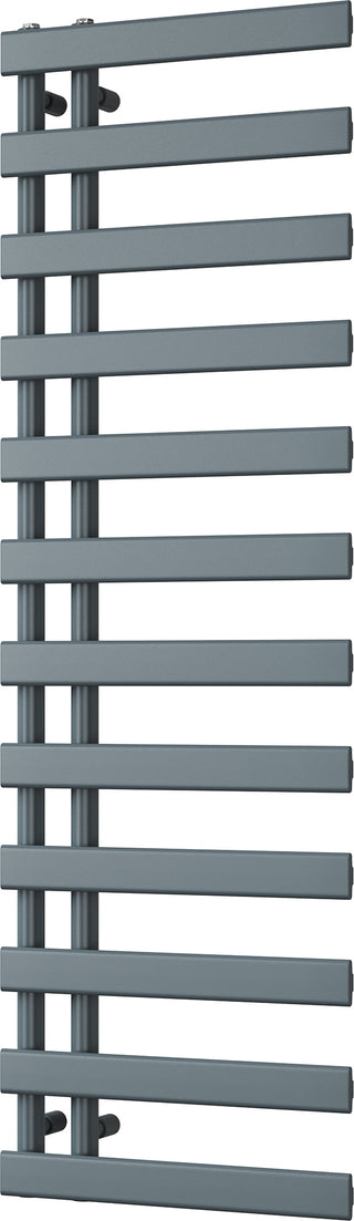 Agar matt anthracite towel radiator, 1564mm high x 500mm wide