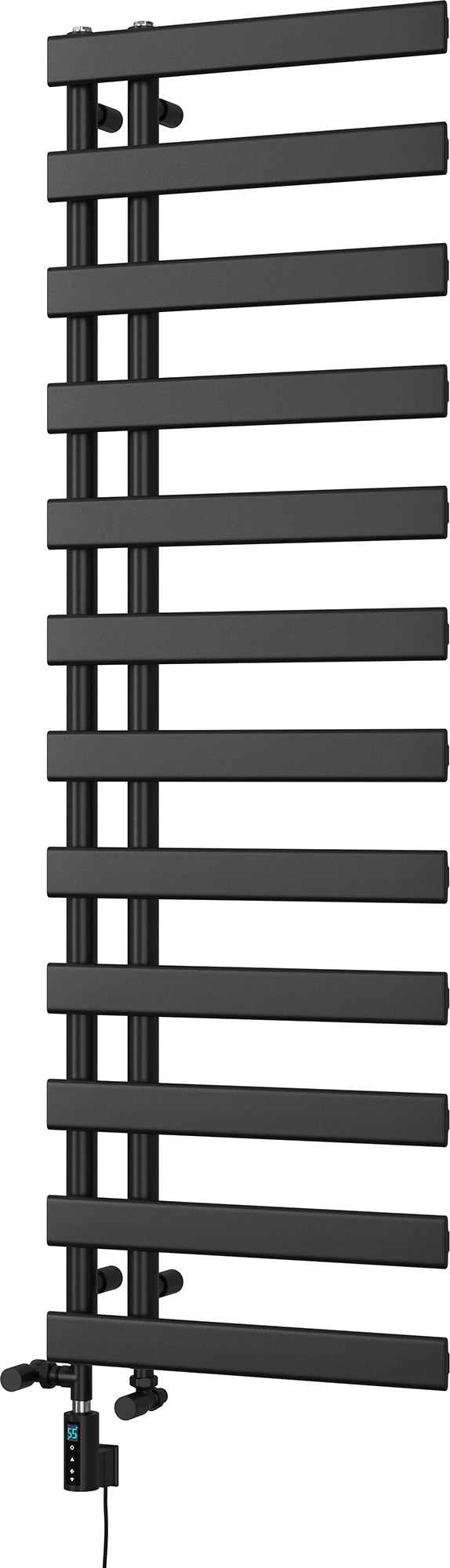 Agar - Black Dual Fuel Towel Rail H1564mm x W500mm Thermostatic WIFI