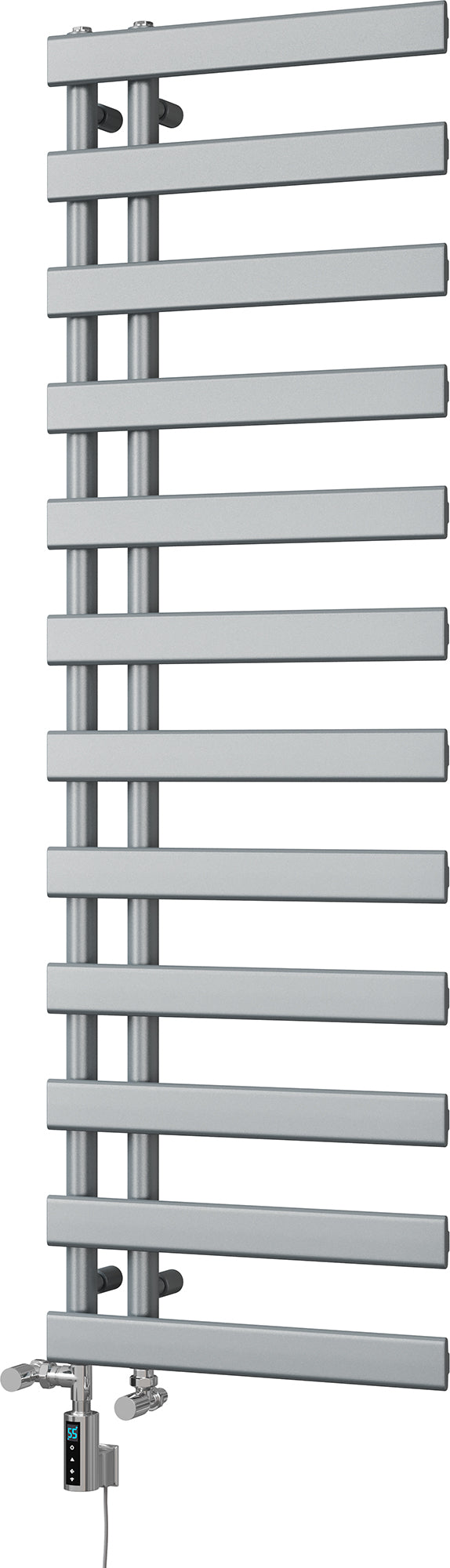 Agar - Silver Dual Fuel Towel Rail H1564mm x W500mm Thermostatic WIFI