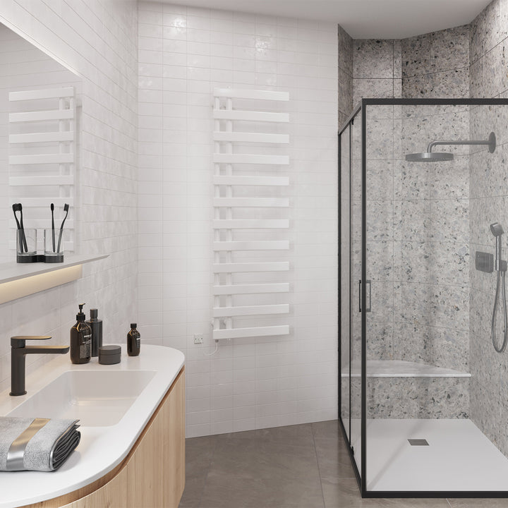 Agar - White Electric Towel Rail H1564mm x W500mm 600w Standard