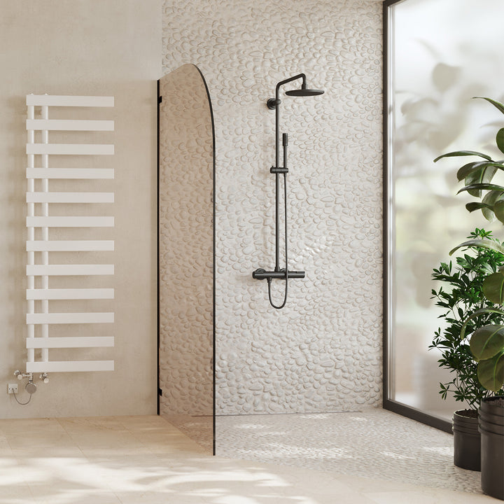 Agar - White Dual Fuel Towel Rail H1564mm x W500mm Thermostatic