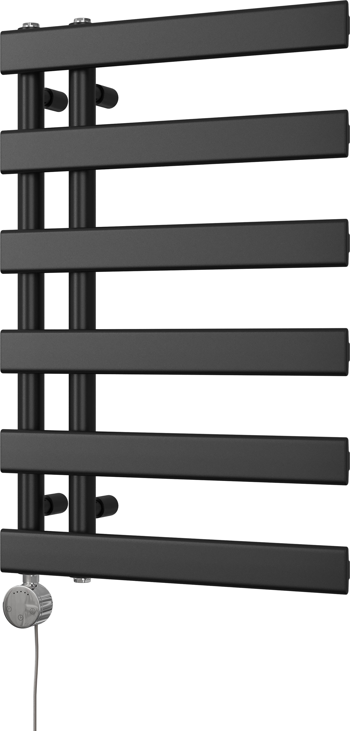 Agar - Black Electric Towel Rail H748mm x W500mm 300w Thermostatic