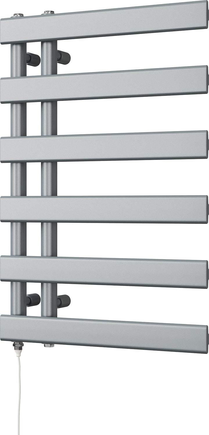 Agar - Silver Electric Towel Rail H748mm x W500mm 300w Standard