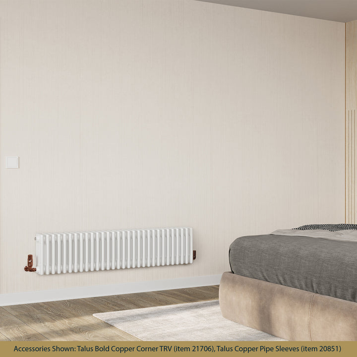 Alpha - White Column Radiator H300mm x W1340mm 4 Column - Feet Included
