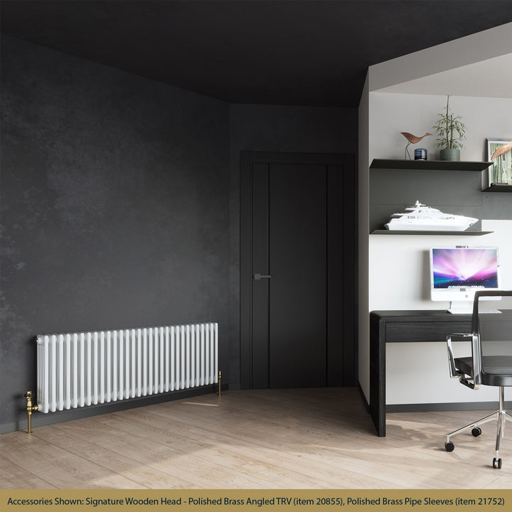 Alpha - White Column Radiator H500mm x W1340mm 4 Column - Feet Included
