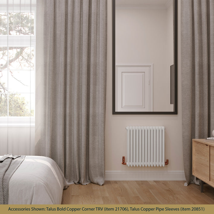 Alpha - White Column Radiator H600mm x W592mm 4 Column - Feet Included