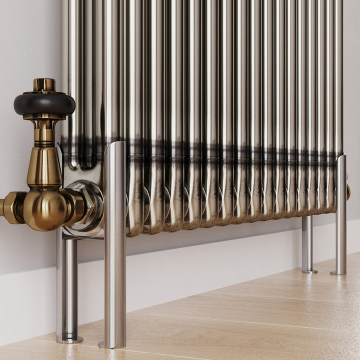 Alpha - Raw Metal Column Radiator H600mm x W592mm 2 Column - Feet Included