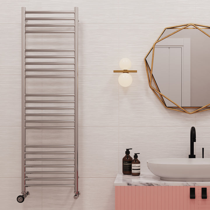 Aston - Stainless Steel Heated Towel Rail - H1400mm x W400mm - Straight