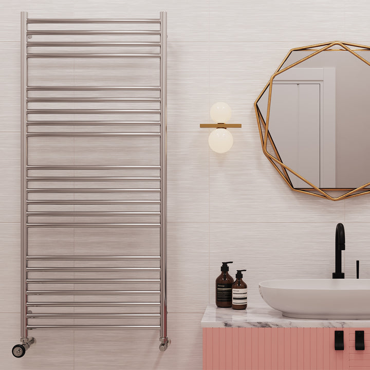 Aston - Stainless Steel Heated Towel Rail - H1400mm x W600mm - Straight
