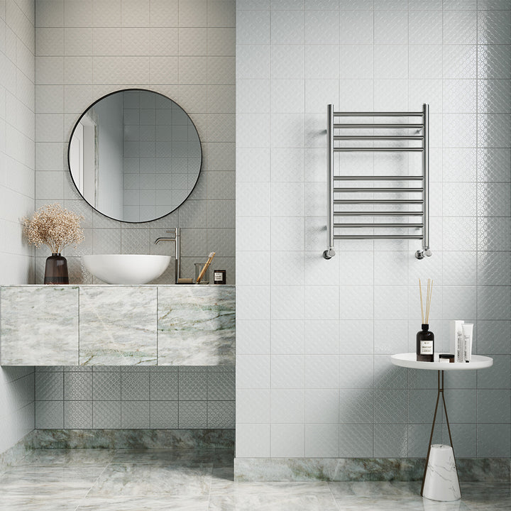 Aston - Stainless Steel Heated Towel Rail - H600mm x W400mm - Straight