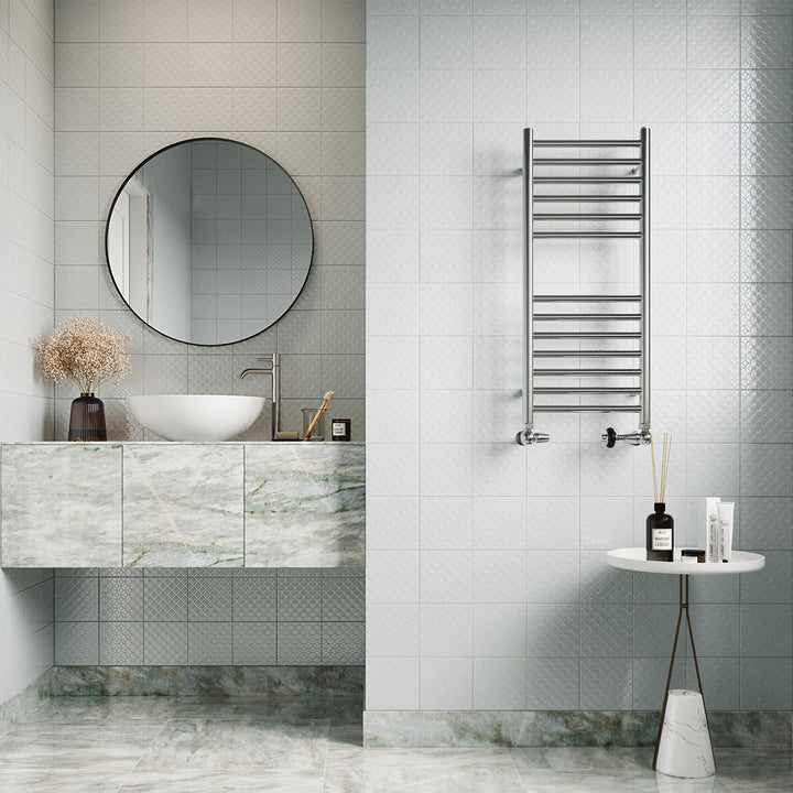 Aston - Stainless Steel Heated Towel Rail - H800mm x W350mm - Straight