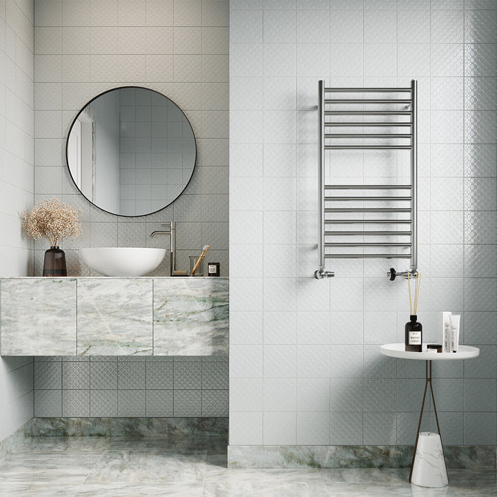 Aston - Stainless Steel Heated Towel Rail - H800mm x W400mm - Straight