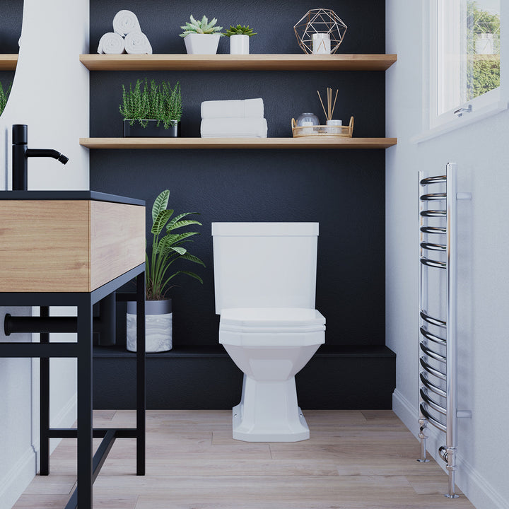 Aston - Stainless Steel Heated Towel Rail - H800mm x W400mm - Curved