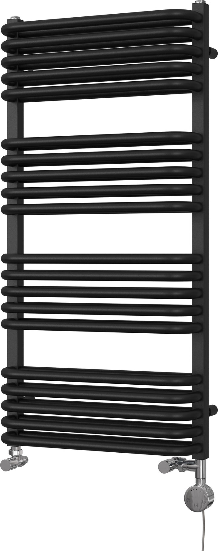 Crossmoor - Black Dual Fuel Towel Rail H1000mm x W500mm Thermostatic
