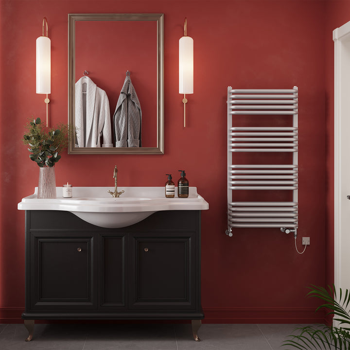 Crossmoor - Silver Dual Fuel Towel Rail H1000mm x W500mm Standard