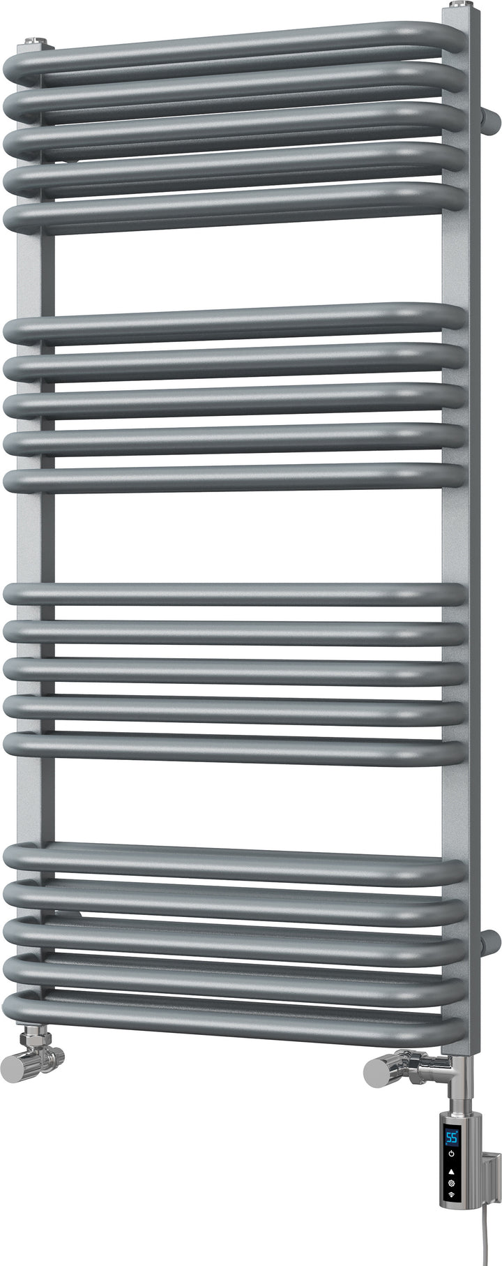 Crossmoor - Silver Dual Fuel Towel Rail H1000mm x W500mm Thermostatic WIFI