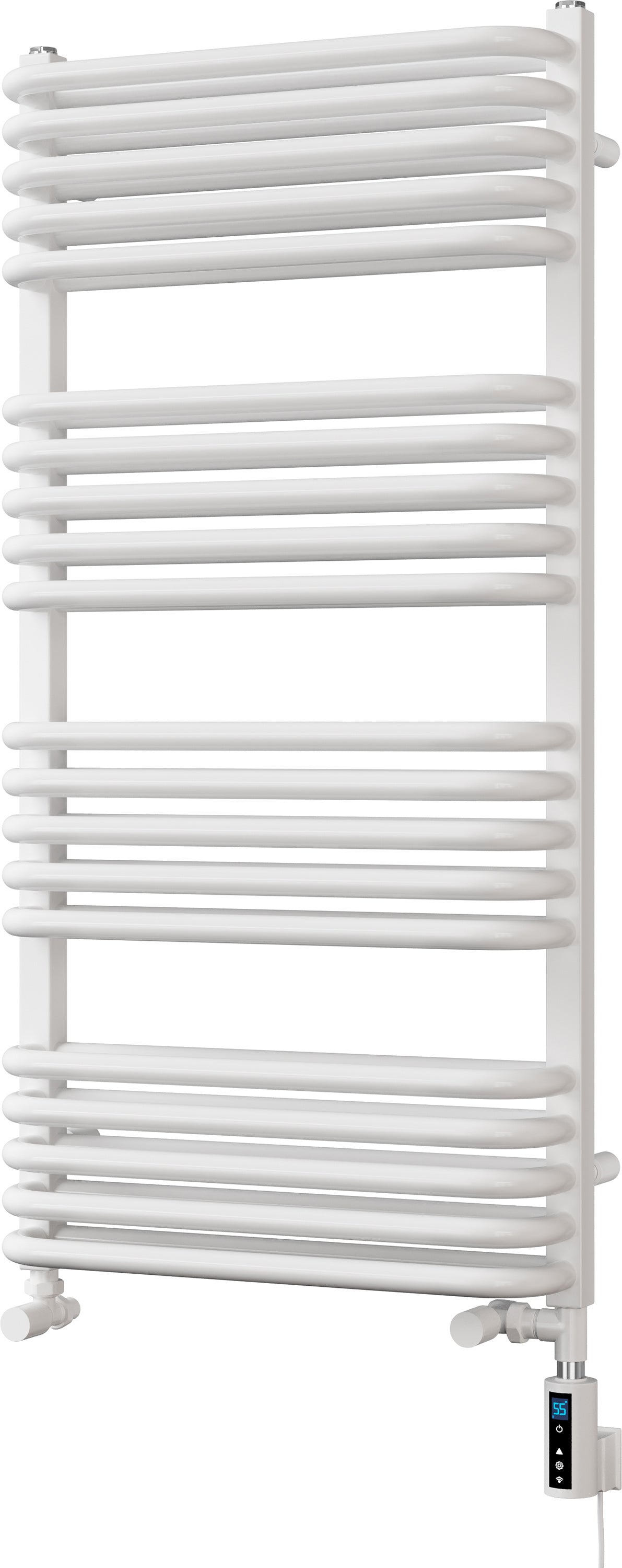 Crossmoor - White Dual Fuel Towel Rail H1000mm x W500mm Thermostatic WIFI