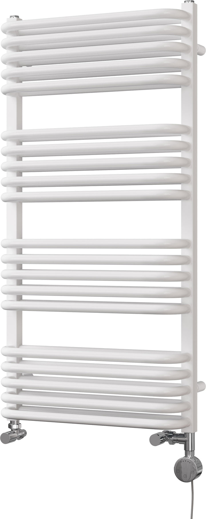 Crossmoor - White Dual Fuel Towel Rail H1000mm x W500mm Thermostatic