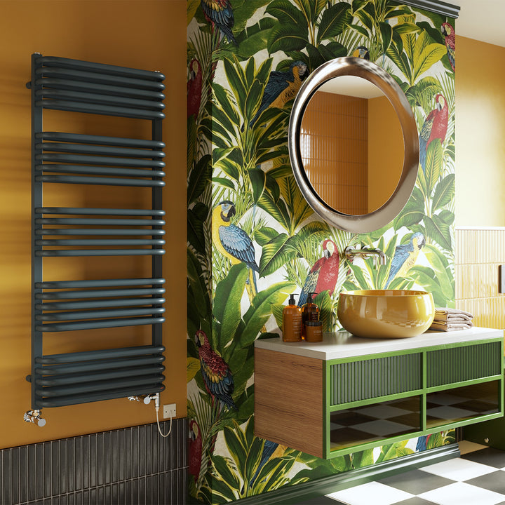 Crossmoor - Anthracite Dual Fuel Towel Rail H1269mm x W500mm Standard